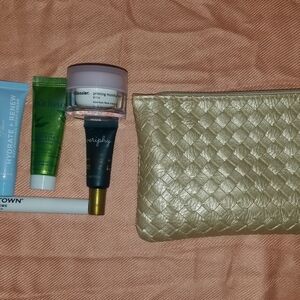 Ipsy Glam Bag Makeup And Skincare Set with Gold Pouch